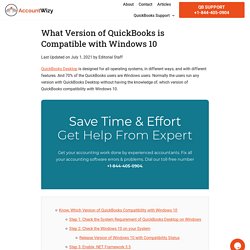 What Version of QuickBooks is Compatible with Windows 10
