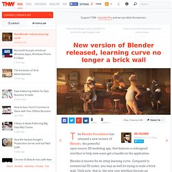 New version of Blender released, learning curve no longer a brick wall - TNW Design & Dev