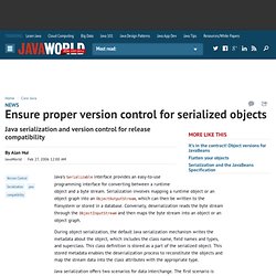 Ensure proper version control for serialized objects - Java Worl