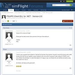 FSUIPC Client DLL for .NET - Version 2.0 - The simFlight Network Forums