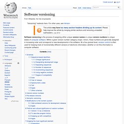 Software versioning