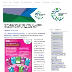 New versions of Research Smarter resource sheets now available! – Information Literacy Website