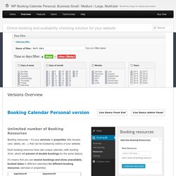 WP Booking Calendar Personal, Business Small / Medium / Large, MultiUser