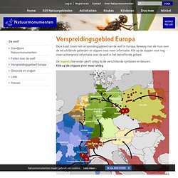 Aire de répartition en Europe / Verspreidingsgebied Europa