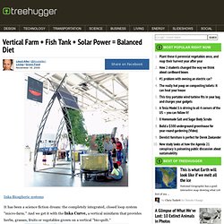 Vertical Farm + Fish Tank + Solar Power = Balanced Diet