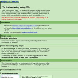Vertical centering using CSS
