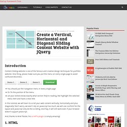Create a Vertical, Horizontal and Diagonal Sliding Content Websi