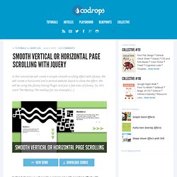 Smooth Vertical or Horizontal Page Scrolling with jQuery