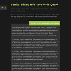 Vertical Sliding Info Panel With jQuery