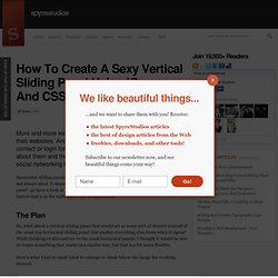 How To Create A Sexy Vertical Sliding Panel Using jQuery And CSS3