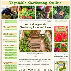 Vertical Vegetable Gardening Plans and Ideas