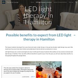 The Verve Lounge - LED light therapy in Hamilton