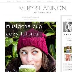 mustache cup cozy tutorial