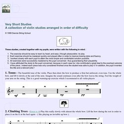 Very Short Violin Studies