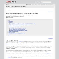 Home-Verzeichnis Verschieben – apfelwiki.de