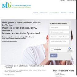Best Vestibular Rehabilitation Treatment in Toronto - NIb3