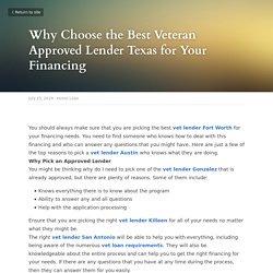 Veteran Approved Lender Texas