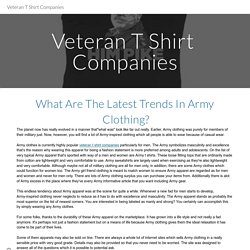 Veteran T Shirt Companies