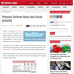 The more we tweet, the more addicted we get - Veteran Twitter Users Are Vocal