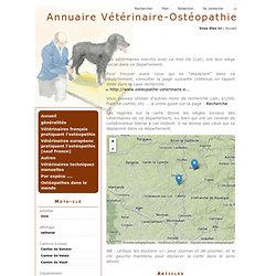 Aveyron - Annuaire d'ostéopathes pour animaux