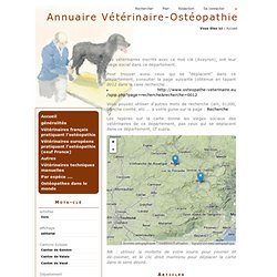 Annuaire Vétérinaire Ostéopathe