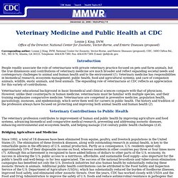Veterinary Medicine and Public Health at CDC