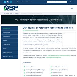 Journal of Veterinary Research and Medicine