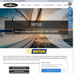 Vetus Thrusters in Sydney and on the Central Coast
