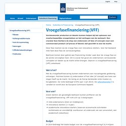 Vroegefasefinanciering (VFF)