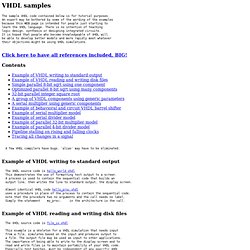VHDL samples