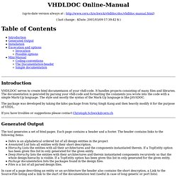 VHDLDOC online manual