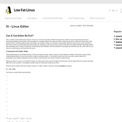 Vi - Linux Text Editor