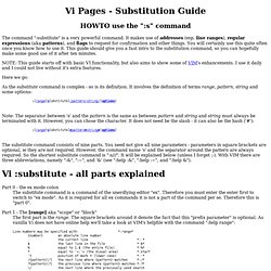 Vi Pages - Substitution Guide