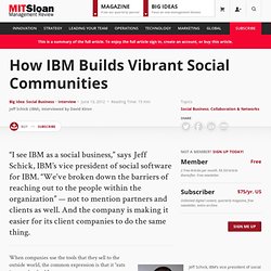 How IBM Builds Vibrant Social Communities