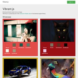 Vibrant.js - Extract prominent colors from an image.