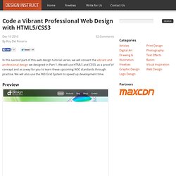 Code a Vibrant Professional Web Design with HTML5/CSS3