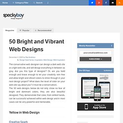 50 Bright and Vibrant Web Designs – Color Inspiration