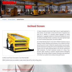 Inclined Vibrating Screen Supplier in Nashik