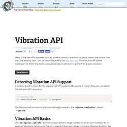 Vibration API