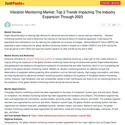 Vibration Monitoring Market: Top 3 Trends Impacting The Industry Expansion Through 2023