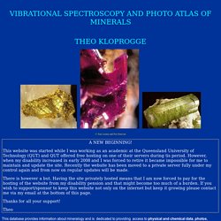 Vibrational spectroscopy of minerals website