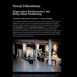 Vocal Vibrations: Expressive Performance for Body-Mind Wellbeing