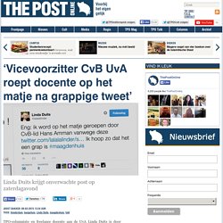 'Vicevoorzitter CvB UvA roept docente op het matje na grappige tweet'