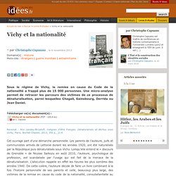 Vichy et la nationalité