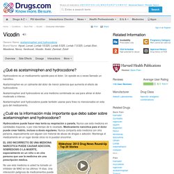 Vicodin Información Española De la Droga