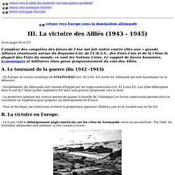 Les victoires des alliés (1943-1945)