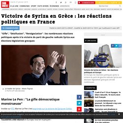 Victoire de Syriza en Grèce : les réactions politiques en France