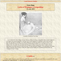 Victor Hugo: Lettre d'Etampes à Léopoldine (1834)