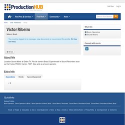 Victor Ribeiro on ProductionHUB.com