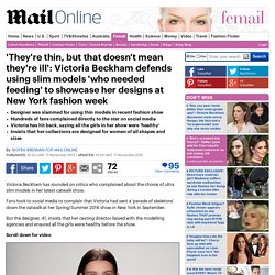 Victoria Beckham defends use of skinny models at New York fashion week
